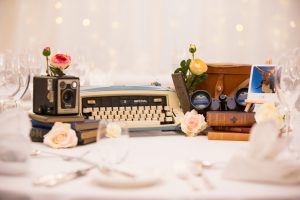 Vintage Travel Arrangement, wedding styling, Sophia's Final Touch 
