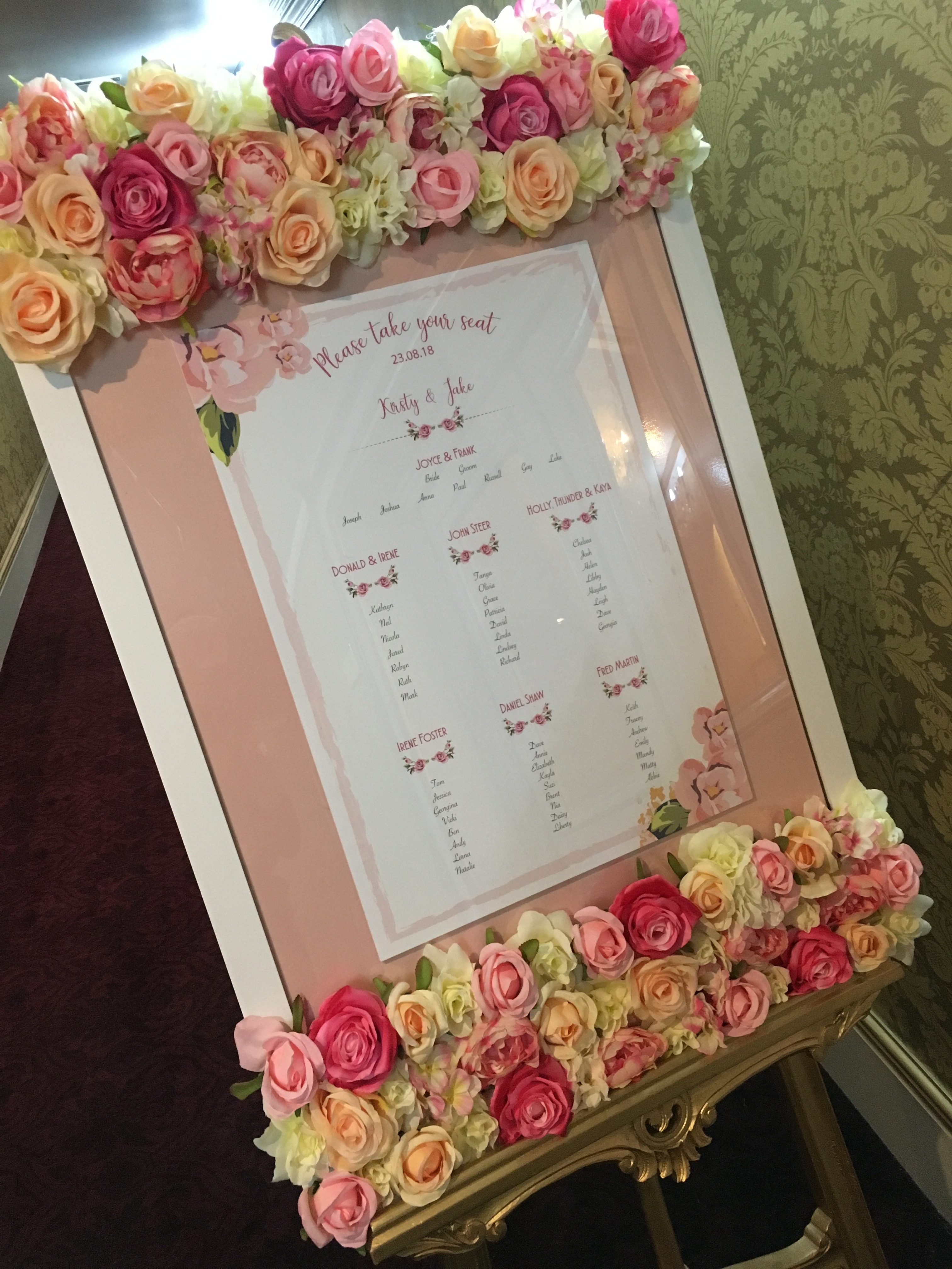 Flower Boarder Table Plan Sophia's Final Touch - Venue Styling - Weddings