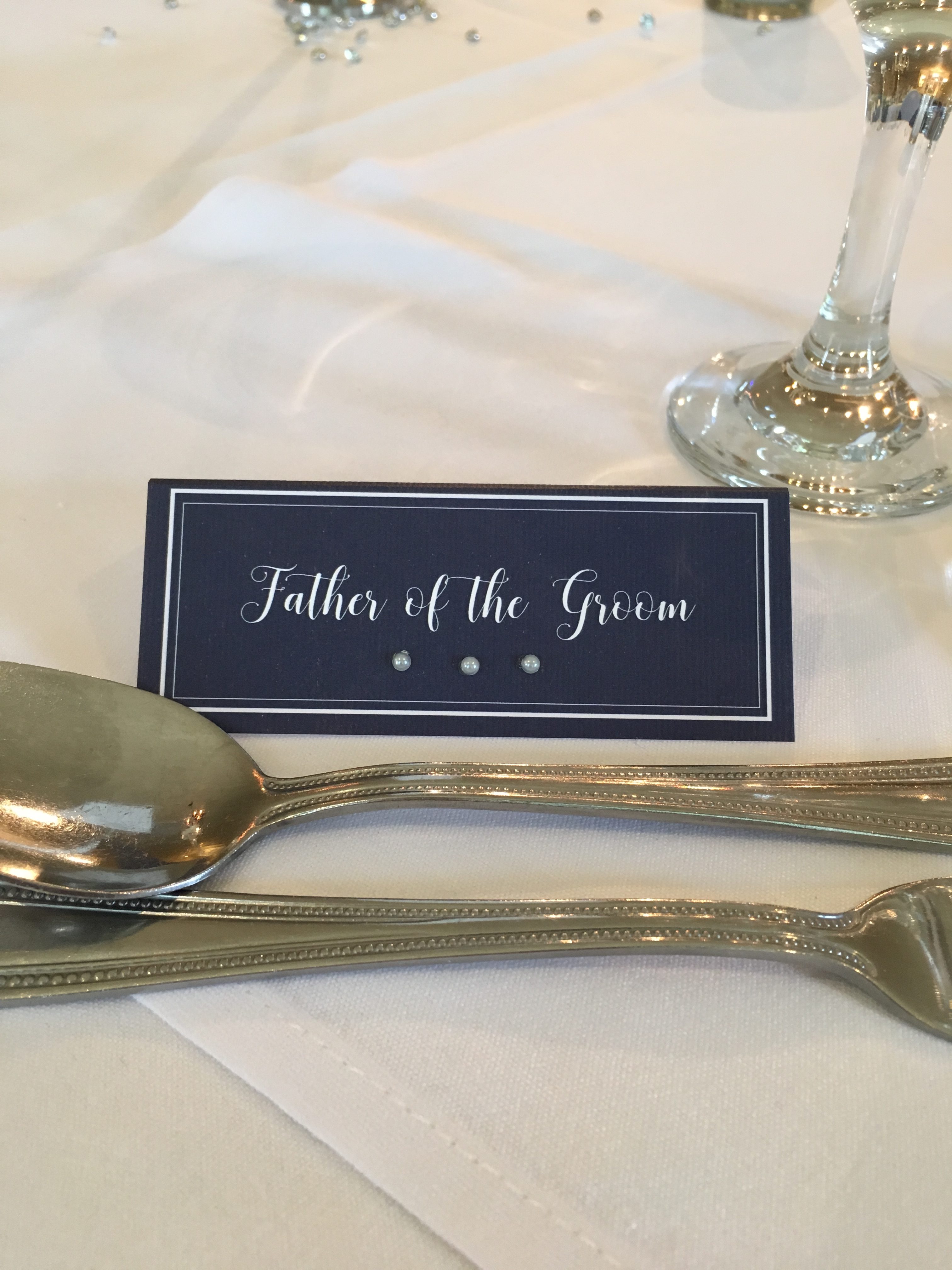 Navy Embellished Place Card - My Little Future Sophia's Final Touch - Venue Styling - Weddings