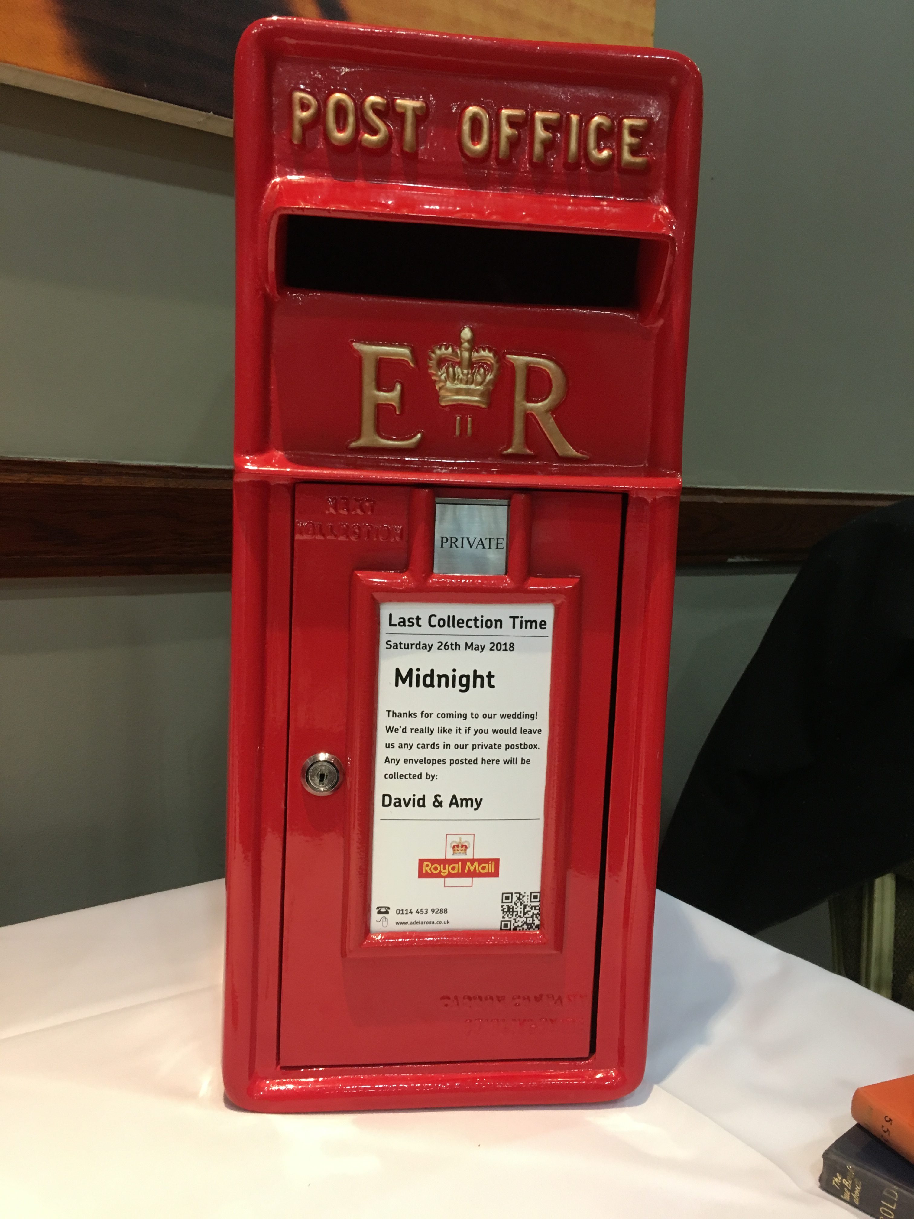 Royal Mail Red Post Box Sophia's Final Touch - Venue Styling - Weddings